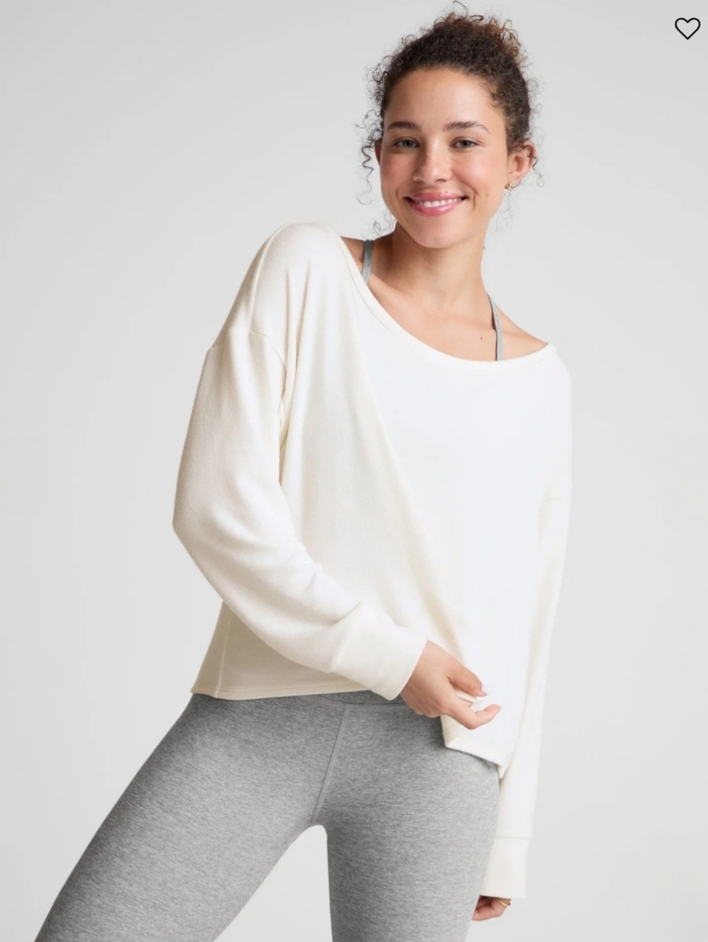 Beyond Yoga Let Loose‎ Pullover Longsleeve Fresh Snow Size Large NWT